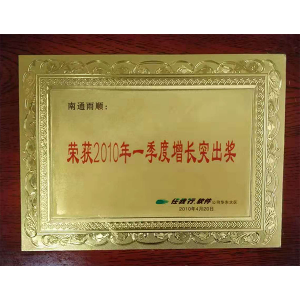 南通管家婆软件有限公司获得2010年度增长突出奖